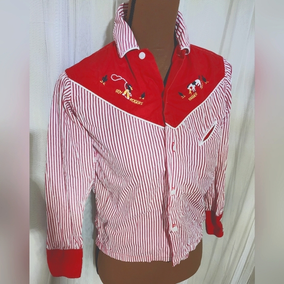 Vintage Roy Rogers Frontier Wear Child Button Down Shirt - Picture 1 of 7